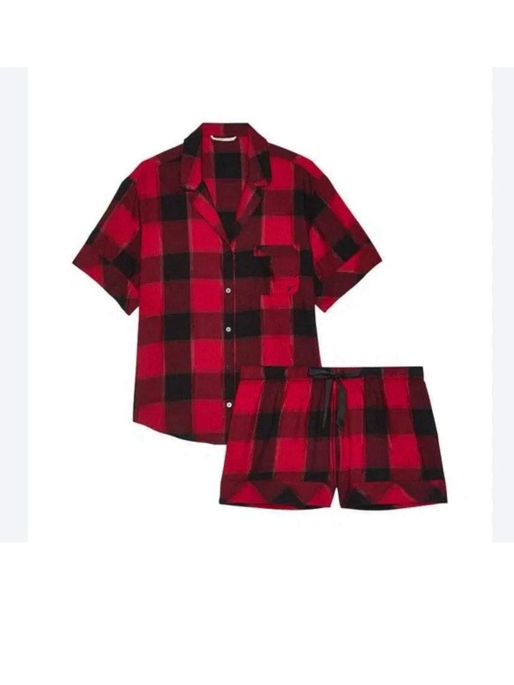Victoria's Secret Red and Black Plaid PJ Set